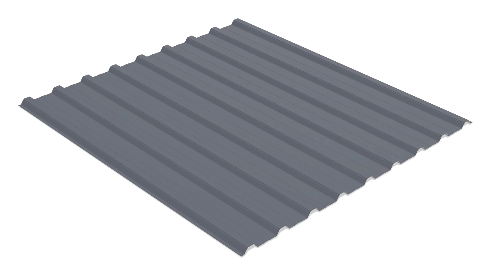 Profnastil C-18, diagonal ko‘rinish (RAL 7024 grafit, matoviy)