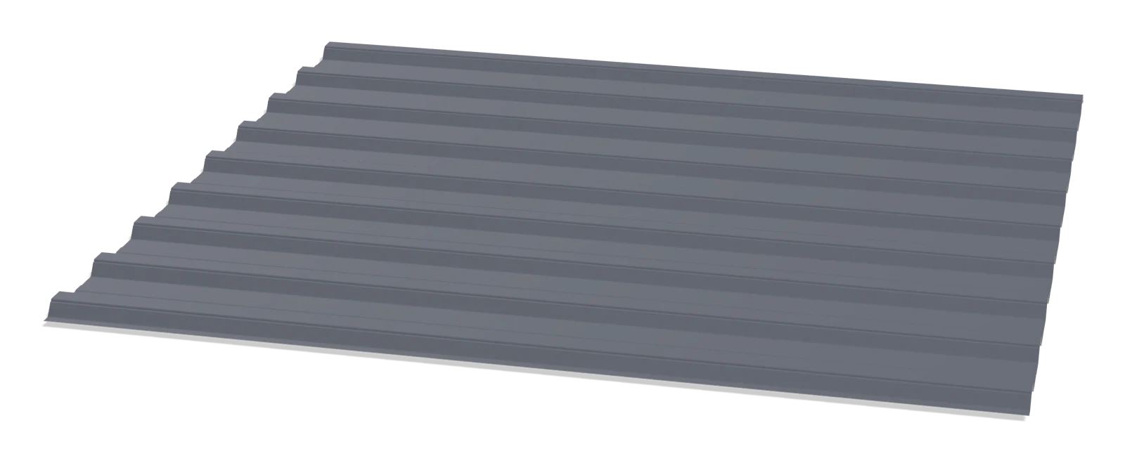 Profnastil C-18, yon tomondan (RAL 7024 grafit, matoviy)